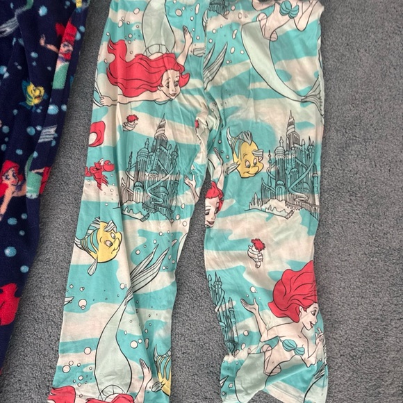 JUNIORS small - Disney Ariel Little Mermaid Fuzzy Pajama pants- SET OF 2 - Picture 10 of 10